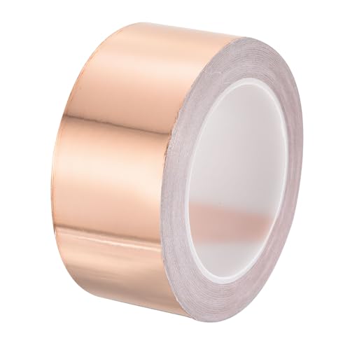 PATIKIL Copper Tape 2.17 Inch x 27 Yards 0.05 Thick Copper Foil Tape Single Sided Conductive Adhesive EMI Shielding for Electronics, Circuits, Grounding