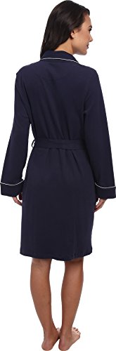 Lauren Ralph Lauren Hartford Lounge Short Shawl Collar Robe - Robe for Women - Long Sleeves - Quilted Cuffs Windsor Navy MD (US 8-10) One Size3