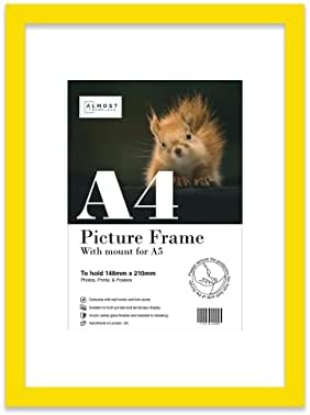 A2 Black Picture Frame, Fits A2 (42 x 59.4cm - 16.5 x 23.4in) Poster, Photo, or Print. Portrait and Horizontal Wall Hooks