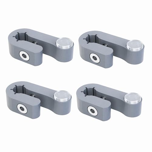 Sintrix Fab Juego de 4 soportes para estantes compatibles con vitrina IKEA DETOLF – Soportes para estantes de cristal, clips para estanterías con tuercas, tornillos y almohadillas de silicona