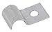 Half Clamp, Galvanized, Dia 1/4 in, Pk50