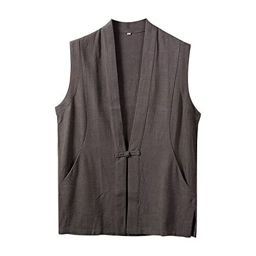 Chaleco medieval de lino para hombre y trajes de época tradicionales