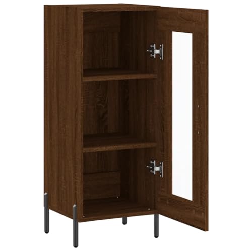 Credenza Buffet Cassettiera Mobile Contenitore Organizer Cucina Soggiorno Soggiorno 34,5 X 34 X 90 Cm Derivati Del Legno Marrone 02_0031208 - 3