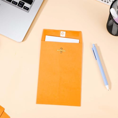 Envelope Manilla com fecho de 200 unidades, envelope de catálogo Kraft com fecho de fechos para arma