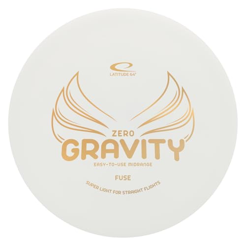 Latitude 64 Zero Gravity Fuse | Understable Disc Golf Midrange | Floats in Water | Lightweight w/Accurate Understable Flight | Beginner Mid Range Frisbee | Grippy Base Plastic | 120-130g (White)