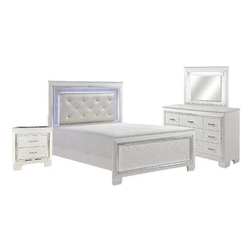 Pemberly Row Glam White 4-Piece Set