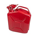 Auto Choice 5L Metal Jerry Can Fuel Container – Steel Petrol & Diesel Fuel Can CE Approved, Heavy Duty Leak Resistant Jerrycan for Car, Van, Motorcycle, Generator & Emergency Fuel Storage