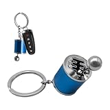 Yourkar Car Gearbox Keychain, Manual Shifter Gearbox Key Chain, Gear Casing Keyring with Transmission Stick, Car Accessories (Blue)