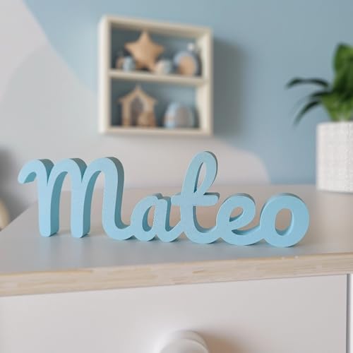 NEBULA HOME DECOR | Nombre Personalizado para Pared y Puerta - Decoración Infantil para Pared o Estantería – Regalo Original Recién Nacido, Baby Shower y Newborn - Ideal para Bautizos y Cumpleaños