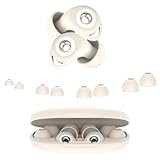 Ohrstöpsel zum Schlafen, Gehörschutz Schlafen Earplugs, 45dB Noise Cancelling Ohrstöpsel Silikon, Weich und Wiederverwendbar, 8 Ohrstücken in 4 Größen (XS/S/M/L), für Flugzeug Konzert Schnarchen, weiß