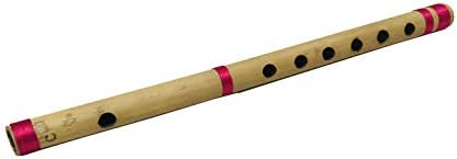 Bamboo Bansuri Flute C Key 7 Holes Fipple Woodwind Clarinet Bamboo Quena Flute Indian Musical Instrument Krishna Flute Birthday Gift Mens Women Kids Size- 13″ inch