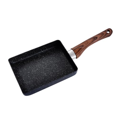 ledmomo 玉子焼きフライパン 中型アルミ製スクエアスキレット 非粘着コーティング 速熱均一調理 家用 アウトドア対応 たま ランダムカラー