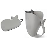 Skip Hop Moby Bath Kneeler and Baby Bath Rinse Cup Tear-Free Waterfall Grey