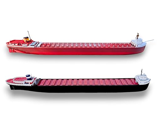 TheRoller3d 2-Pack SS Edmund Fitzgerald & SS William Clay Ford Model Ship 12" Great Lakes Freighter Models, Toy Ships, Model Ships, Ship Models, Nautical Decor, Maritime History Gifts