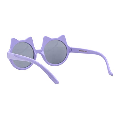 Girls Fashion Sunglasses Round Circle Frame Cute Kitty Cat Ears UV 4003