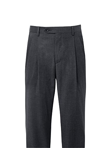 Paul Fredrick Men's Wool Gaberdine Pleated Pants, Size 36 Black #TOP1