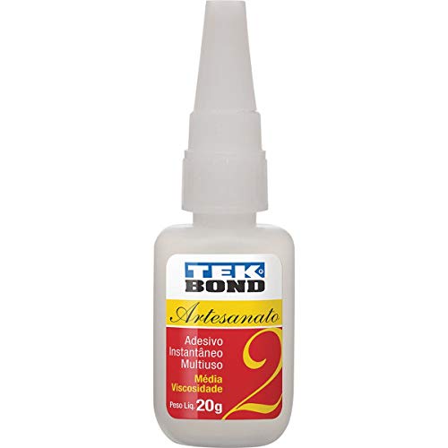 Adesivo Instantaneo TekBond Artesanato N2 20g, caixa c/ 10 unidades
