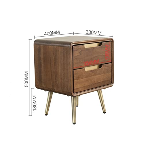 Table de chevet bois massif armoire rangement 2 tiroirs table appoint - 3
