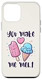 Kawaii Ice Cream You Make Me Melt Quote Design