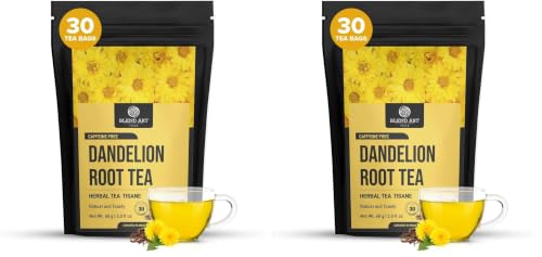Image of Blendart Dandelion Leaf & Root Tea bags, 30 Teabags - Natural Dandelion Herbal Tea for Liver & Kidney Detox Health - Caffeine-free Support IMPROVES DIGESTION & Boost Immune System Detox Herbal Tea