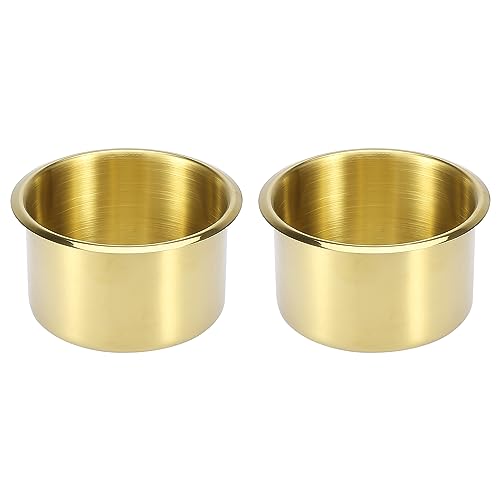 Porte-gobelets universels en acier inoxydable doré X AUTOHAUX pour voiture et bateau x2