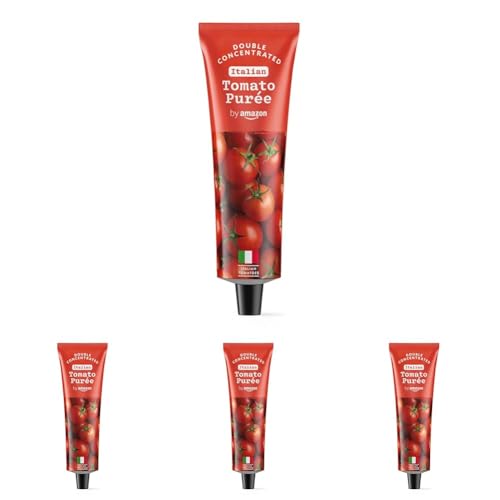 by Amazon - by Amazon Purée De Tomates Double Concentrée, 200g (Lot de 4)