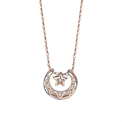 Collier étoile lune creux fini les bijoux ternes avec cette chaîne clavicule