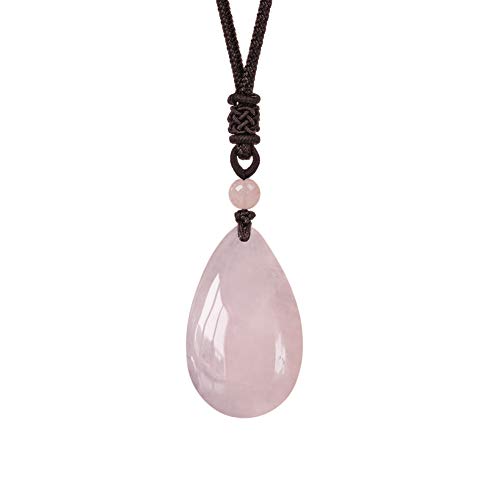 OCARLY Natural Gemstone Drop Pendant Necklace Healing Stone Crystal Chakra Protection Rock Cord Jewelry