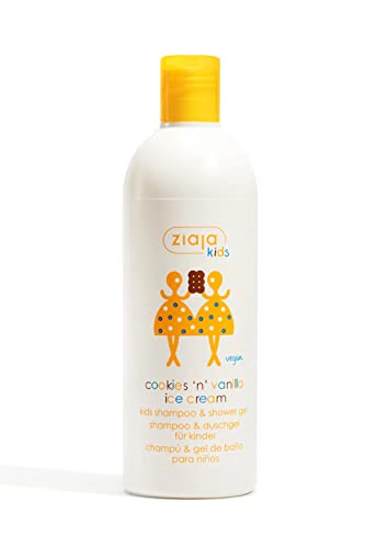 Ziaja Champú y Gel de Baño para Niños Helado de Vainilla y Galleta, 400ml