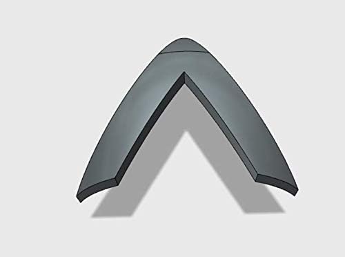 shapeways 60x Heavy Support : Shoulder Insignia Pack, Smoothest Fine Detail Plastic