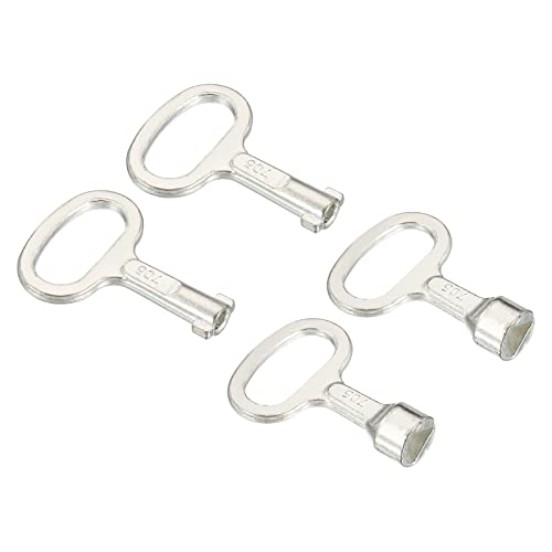 Patikil Triangle And Key Shape Socket Spanner Key, 4 Pack Metal Gas Water Meter Key Wrench For Electrical Cabinet Gas Water Meter Switch, Silver #TOP22