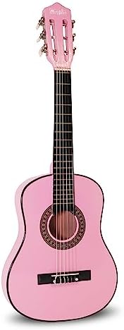 Music Alley MA-51 Klasyczna Gitara Akustyczna dla Dzieci, Różowa, 1/2