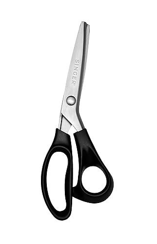Tesoura Perfuradora Singer 9,5' | Corte Perfurado Preciso e Uniforme | Cabo Ergonômico | Ideal para Tecido, Papel, Artesanato | Tesoura Escolar, Tesoura Costura, Tesoura Pequena e Leve