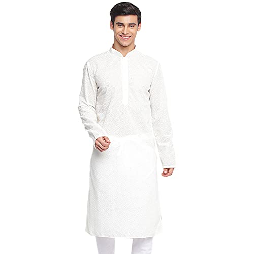 Image of Sanwara Men's Cotton Relaxed Kurta