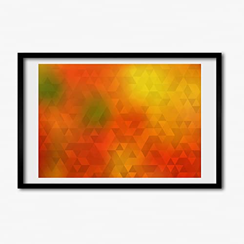 Cadre photo 60x40 cm avec affiche de triangles abstraits Tulup