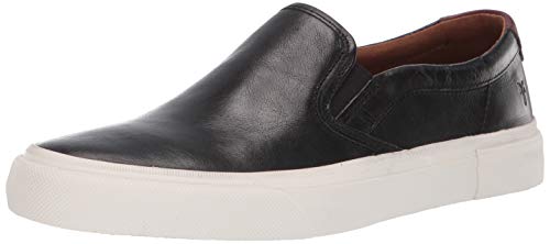 FRYE Men's Ludlow Slip ON Sneaker, BLACK/WHITE, 11 M M US
