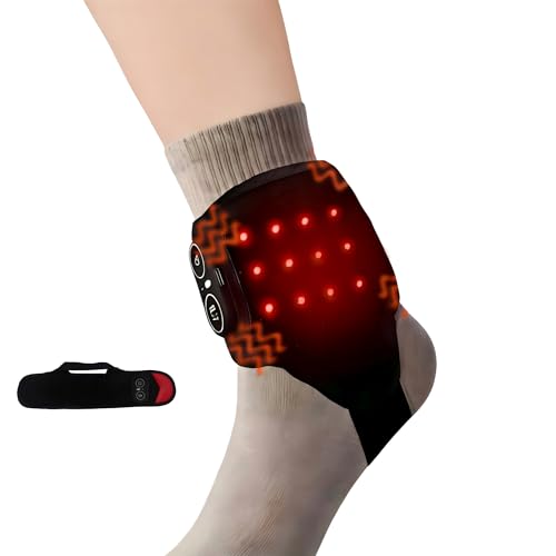 Faja térmica para tobillo con vibración, inalámbrica y recargable para calidez y relajación muscular, soporte térmico ajustable para tobillo para uso diario en casa u oficina miniatura 1