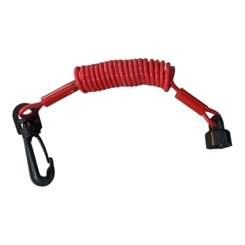 JLP Compatible With Seadoo GT GTI GTS GTX SP SPX XP SPI GS GSX Quick Cord Lanyard With Swivel Clip And SeaDoo End key Red