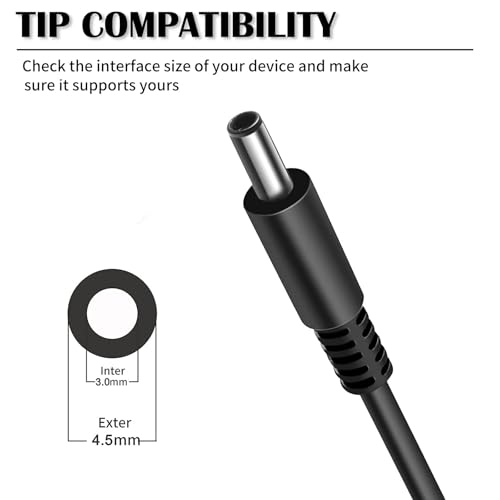 IEFUU 65W 45W Charger Compatible with Dell Laptop Inspiron 11/13/14/15/17 3000 5000 7000 Series 3583 3593 5570 Latitude E5450 XPS 13-65 45 Watt AC 2-in-1 Computer Adapter Power Cord 4.5 * 3.0 mm Jack by IEFUU - Used condition - Image 2