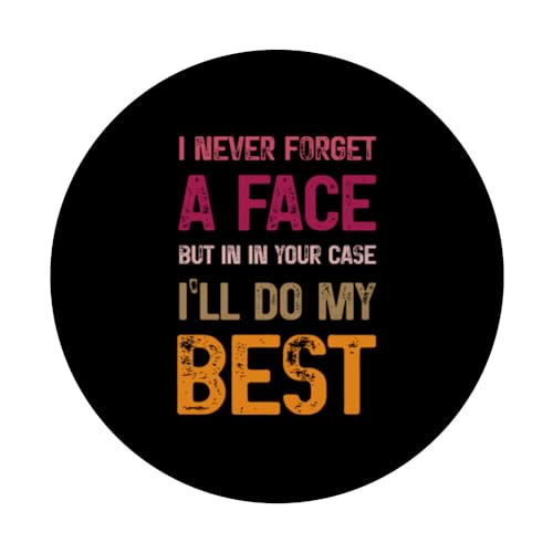 Funny Comeback s Never Forget a Face s Fall Colors PopSockets Swappable PopGrip, Black - Image 3