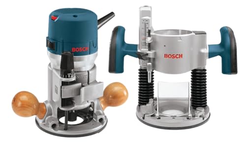Bosch 1617EVSPK 12 Amp 2-1/4-Horsepower Plunge and Fixed Base Variable Speed Router with RA1054 Deluxe Router Edge Guide With Dust Extraction Hood & Vacuum Hose Adapter