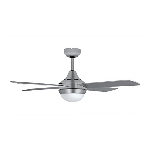 Orbegozo CP 91120 - Ventilador de techo con luz LED, mando a distancia, 3 velocidades, temporizador, 120 cm de diámetro, 60 W, plateado