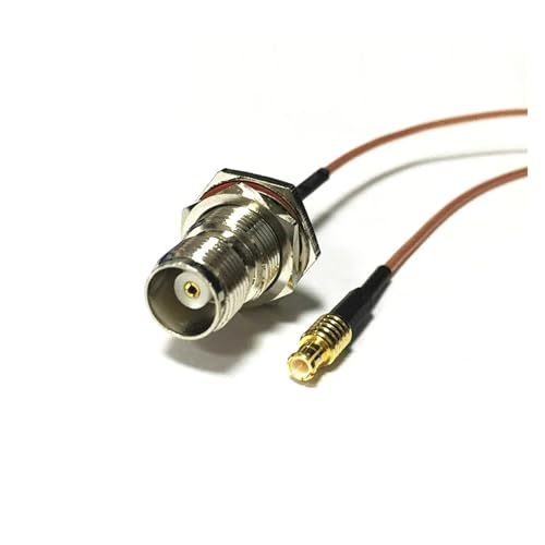 Latiguillo TNC hembra a MCX macho recto RG178 de 100cm para cableado RF de telecomunicaciones