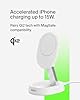 Belkin BoostCharge Pro 15W convertible magnetic wireless charging stand, MagSafe compatible fast Qi2 wireless charger, magnetic fast charger for Apple iPhone 17/16/15, Air, AirPods, PixelSnap - White