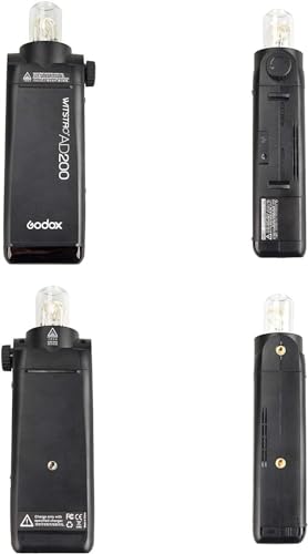 Godox AD200 200Ws 2.4G TTL Flash Strobe 1/8000 HSS Cordless Monolight with 2900mAh Lithimu Battery and Bare Bulb/Speedlite Fresnel Flash Head to Cover 500 Full Power Shots and Recycle in 0.01-2.1 Sec