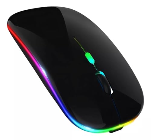Mouse Wireless Bluetooth Recarregável LED RGB 2.4 Ghz Sem Fio Por...