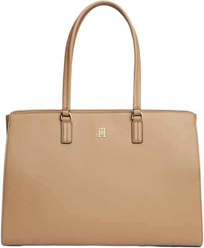 Tommy Hilfiger Th Daily Tote AW0AW18380   Bolsa para mujer, color caqui (lona safari), talla única
