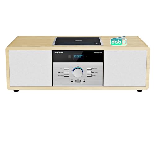 DAB Radio Stereo System Vintage Wooden Hi-Fi Music System with CD Player Bluetooth DAB+/FM Radio USB/AUX Input Remote Control Compact Radio & Stereo