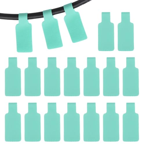 Image of PATIKIL 16Pcs Cable Labels Tags, 1.8" Write on Wire Tags Cord Labels Hook Loop Rectangle Cable Ties for Electronics Organize Wire Classify Identification Management, Blue