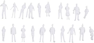 /75, 1/100 Scale Unpainted Plastic Figure, Architecture and Scene Diorama, DIY Material, Can be Painted with Blank Body 100 Pieces, 1100 | The unpainted plain plastic body allows you to enjoy coloring and DIY your own color
